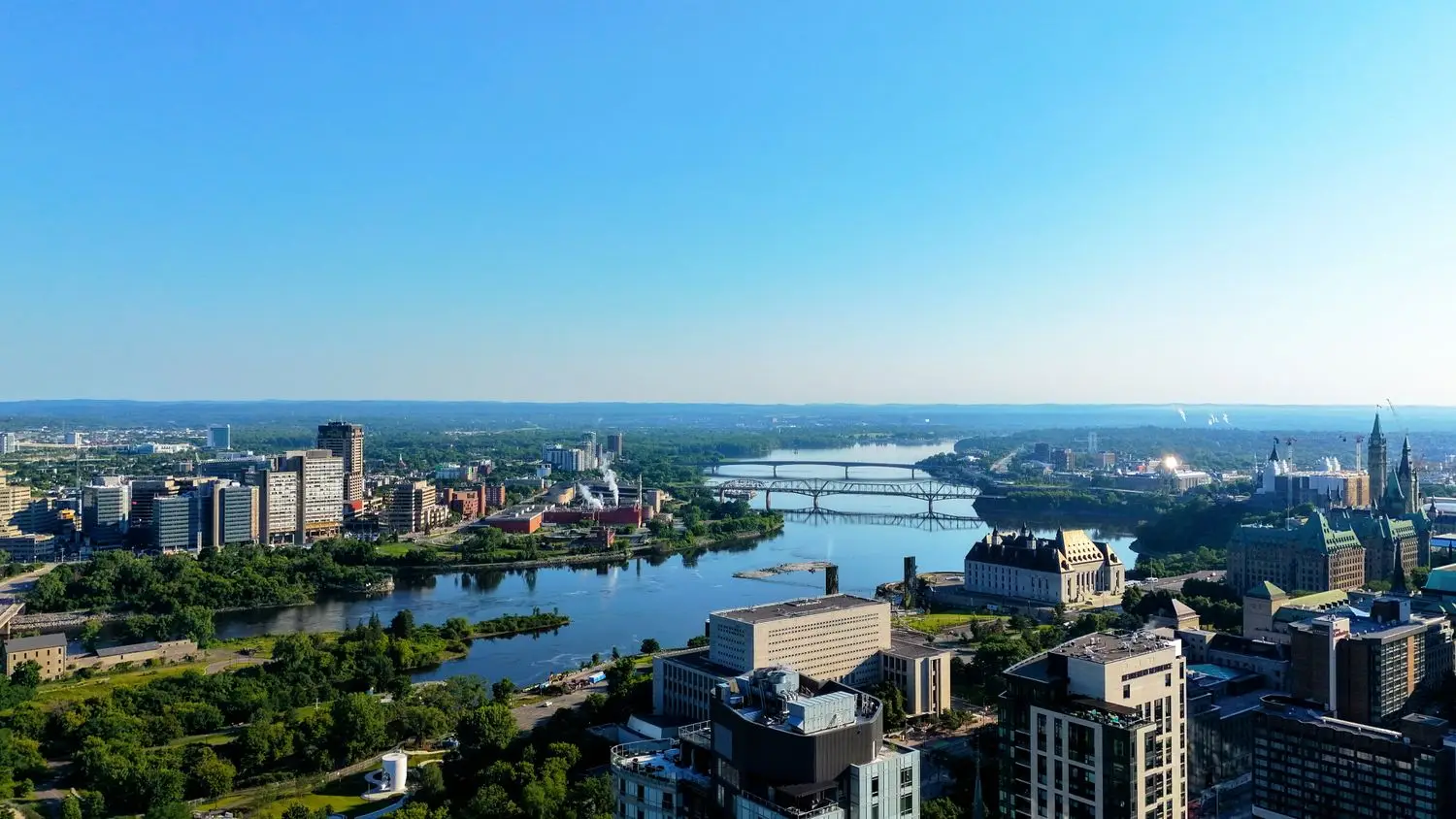 Ottawa cityscape viewed from above