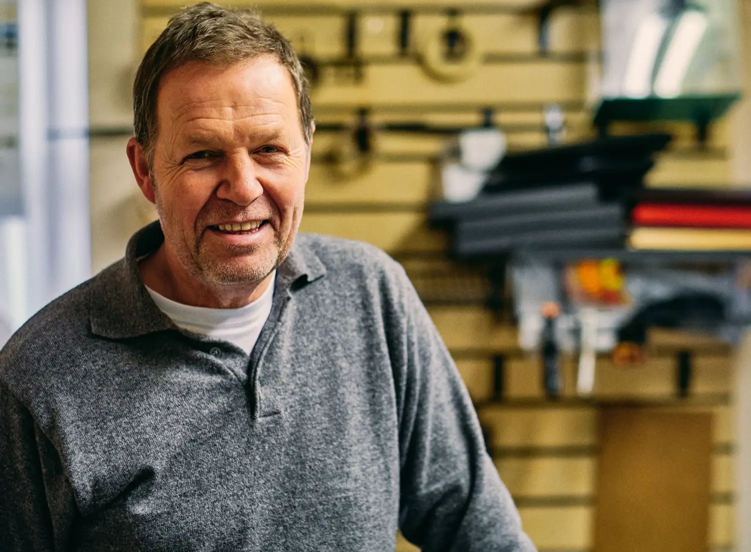 Experienced workshop technician in a repair setting